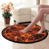 Sigil Of Fire Baphomet SED-0338A Round Carpet