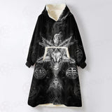 3D ALL OVER SATANIC Oversized Sherpa Blanket Hoodie