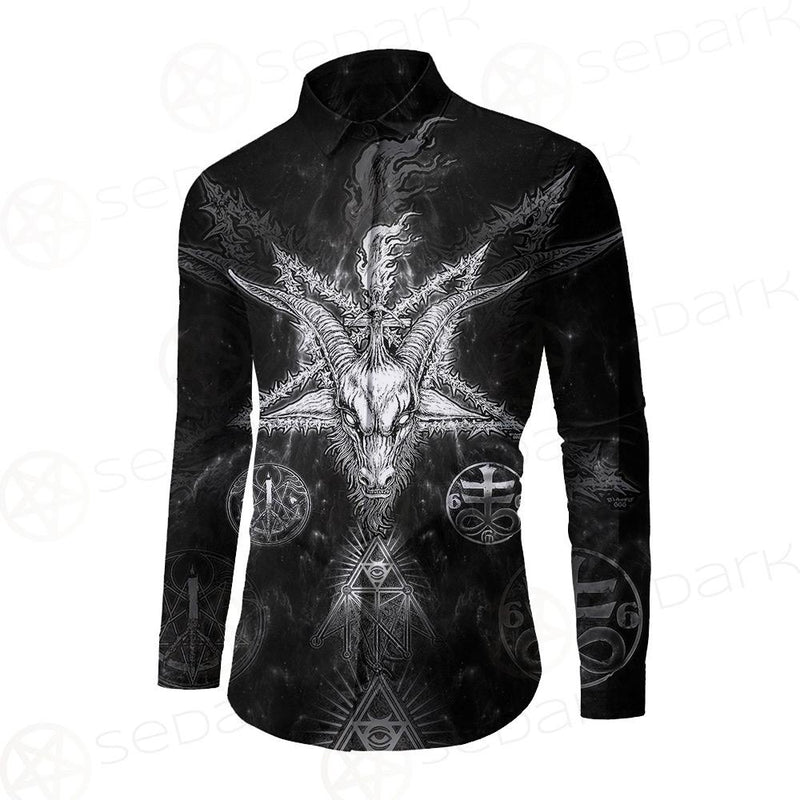 3D ALL OVER SATANIC Long Sleeve Shirt