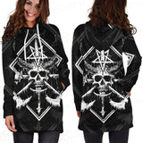 3D All Over Satanic Skull SDN-1002 Hoodie Dress