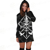 3D All Over Satanic Skull SDN-1002 Hoodie Dress