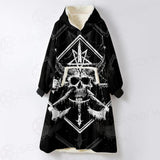 3D All Over Satanic Skull SDN-1002 Oversized Sherpa Blanket Hoodie