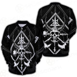 3D All Over Satanic Skull SDN-1002 Button Jacket