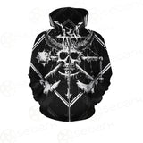 3D All Over Satanic Skull SDN-1002 Zip-up Hoodies