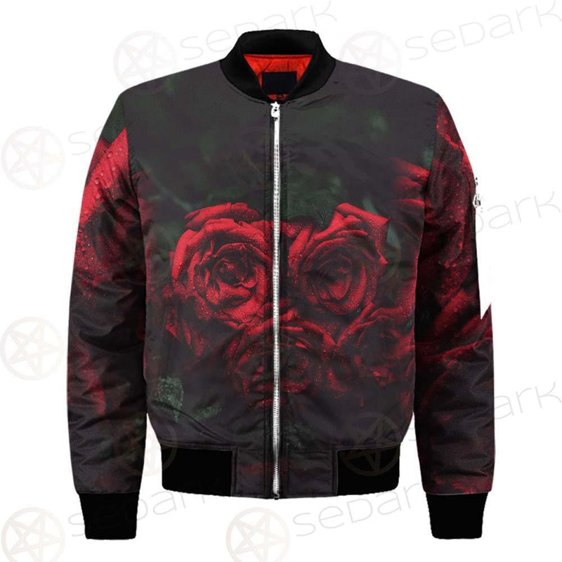 Dark Red Rose SDN-1003 Bomber Jacket
