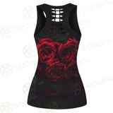 Dark Red Rose SDN-1003 Hollow Out Tank Top