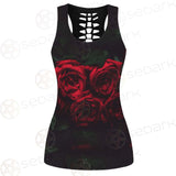 Dark Red Rose SDN-1003 Hollow Out Tank Top