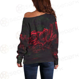 Dark Red Rose SDN-1003 Off Shoulder Sweaters