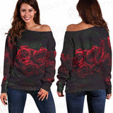 Dark Red Rose SDN-1003 Off Shoulder Sweaters