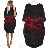 Dark Red Rose SDN-1003 Batwing Pocket Dress