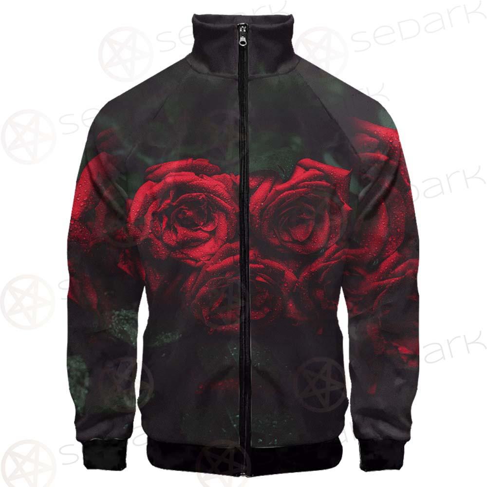 Dark Red Rose SDN-1003 Stand-up Collar Jacket
