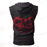 Dark Red Rose SDN-1003 Zip Sleeveless Hoodie