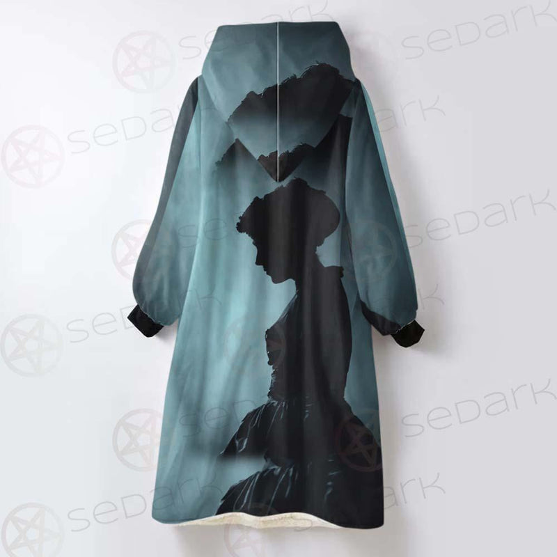 Woman In Dress SDN-1006 Oversized Sherpa Blanket Hoodie