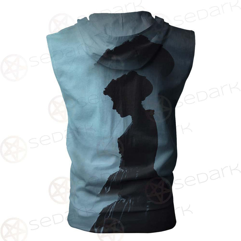 Woman In Dress SDN-1006 Zip Sleeveless Hoodie