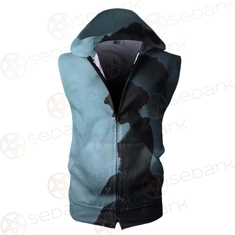 Woman In Dress SDN-1006 Zip Sleeveless Hoodie