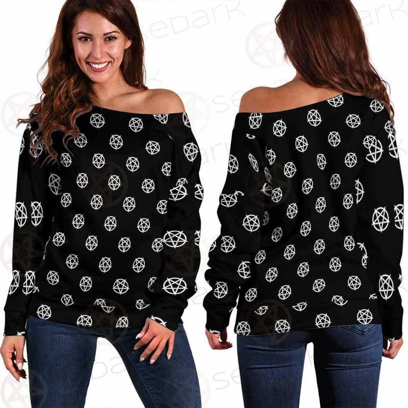 Pentagram Star SDN-1007 Off Shoulder Sweaters