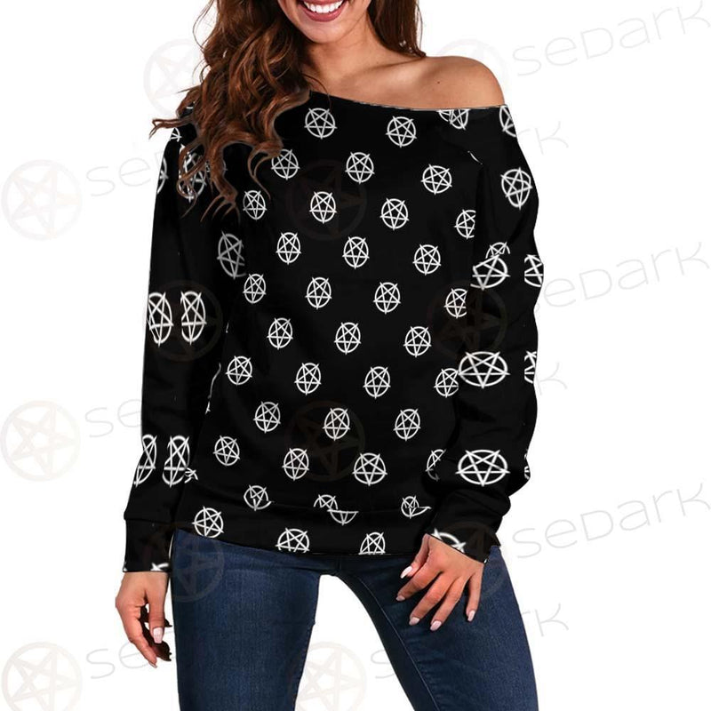 Pentagram Star SDN-1007 Off Shoulder Sweaters
