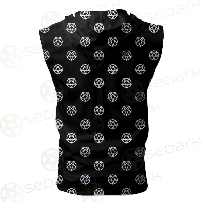 Pentagram Star SDN-1007 Zip Sleeveless Hoodie