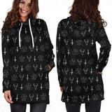 Satanic Symbol Hoodie Dress