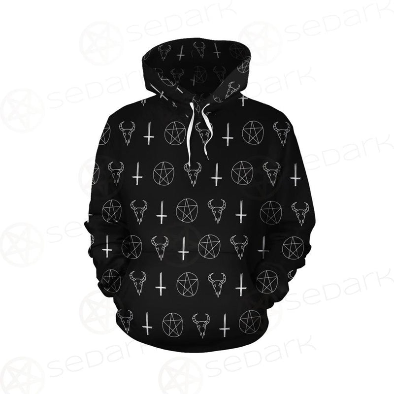 Satanic Symbol Hoodie Allover