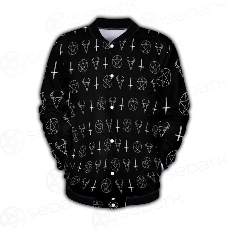 Satanic Symbol Button Jacket