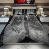 Skull Gothic Queen and King Forever Love Bed set