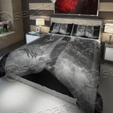 Skull Gothic Queen and King Forever Love Bed set