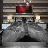 Skull Gothic Queen and King Forever Love Bed set