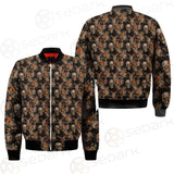 Bull Human Skull Roses SDN-1009 Bomber Jacket