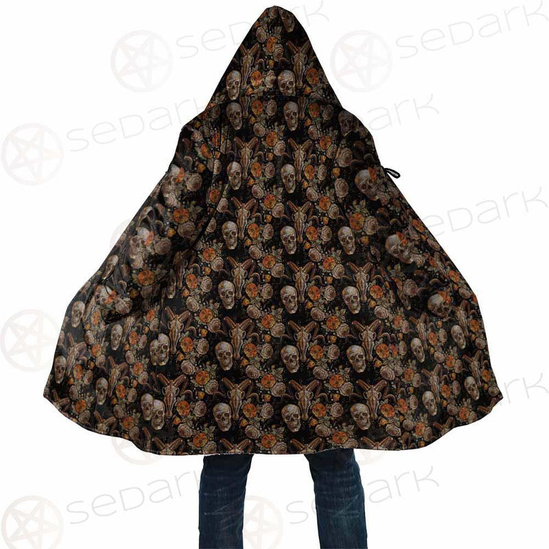 Bull Human Skull Roses SDN-1009 Cloak no bag