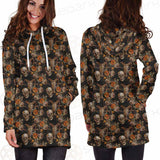 Bull Human Skull Roses SDN-1009 Hoodie Dress