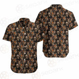 Bull Human Skull Roses SDN-1009 Shirt Allover