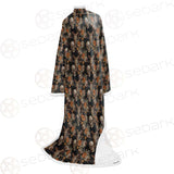 Bull Human Skull Roses SDN-1009 Sleeved Blanket