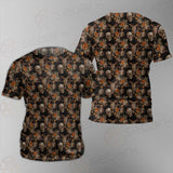 Bull Human Skull Roses SDN-1009 Unisex T-shirt