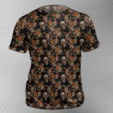 Bull Human Skull Roses SDN-1009 Unisex T-shirt