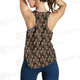 Bull Human Skull Roses SDN-1009 Women Tank Top