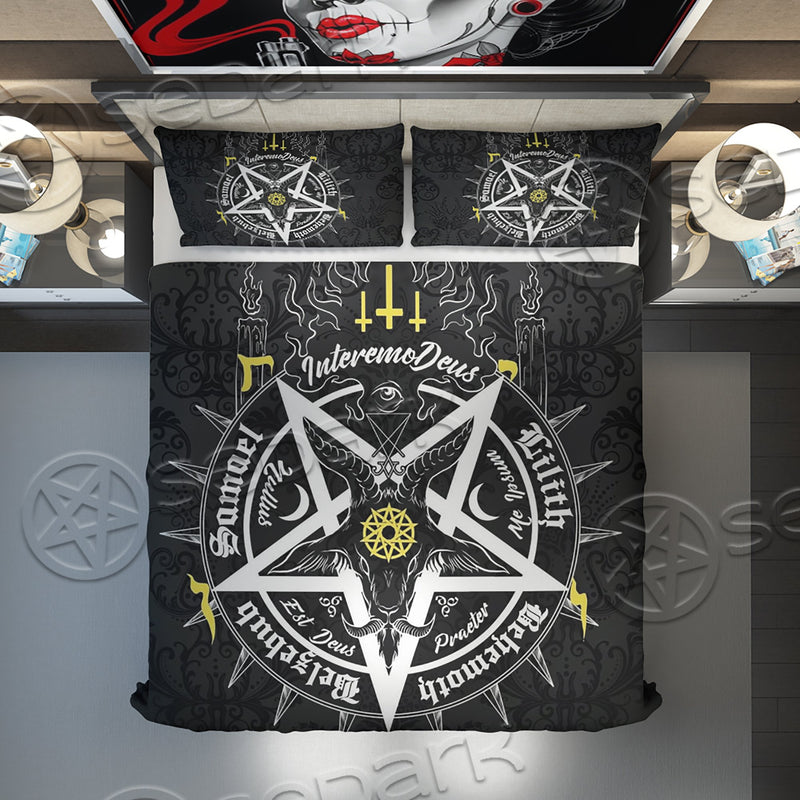 Baphomet Sacred Geometry Mark Beast Pentagram Sigil Bed set