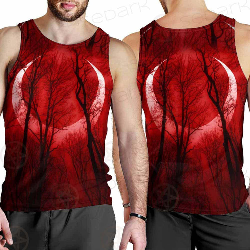 Dark Scary Forest SDN-1010 Men Tank-tops