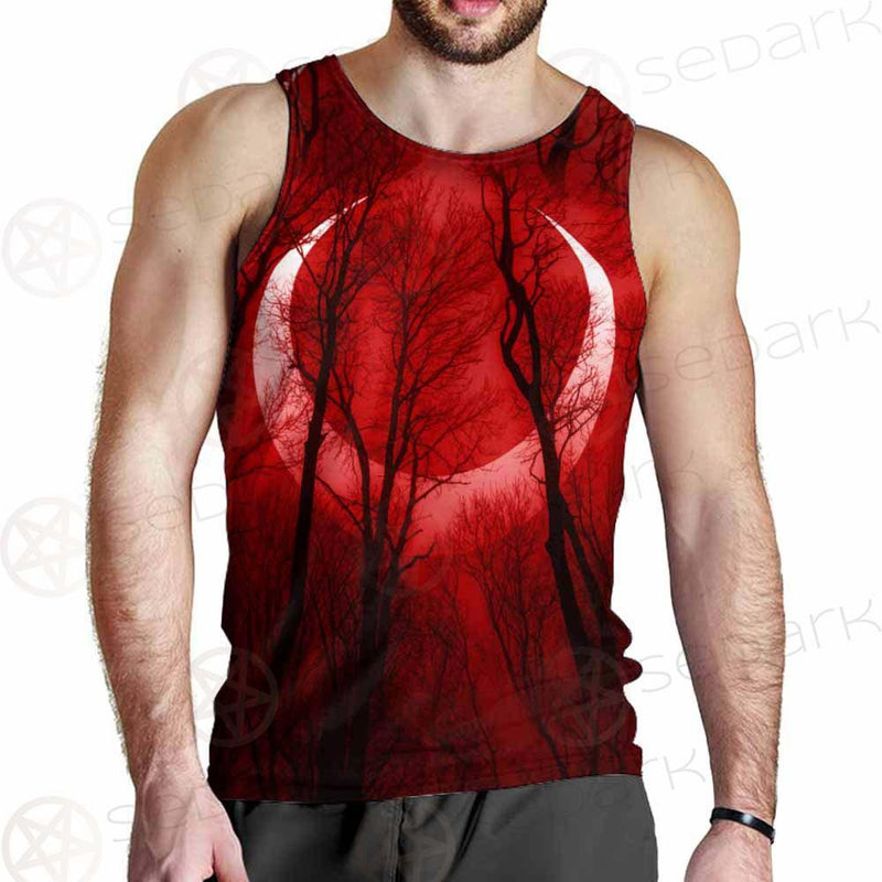 Dark Scary Forest SDN-1010 Men Tank-tops