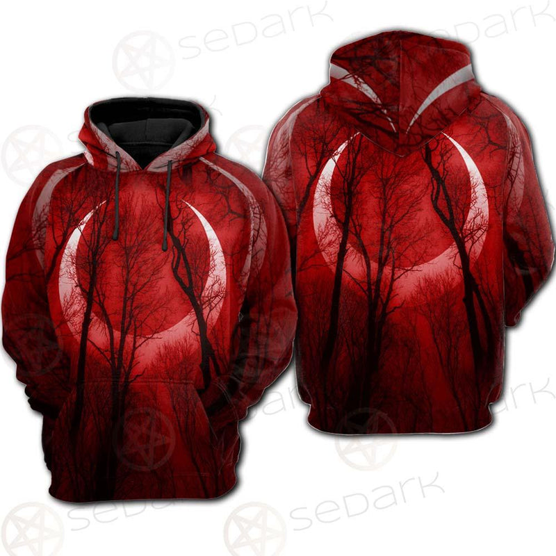 Dark Scary Forest SDN-1010 Hoodie Raglan