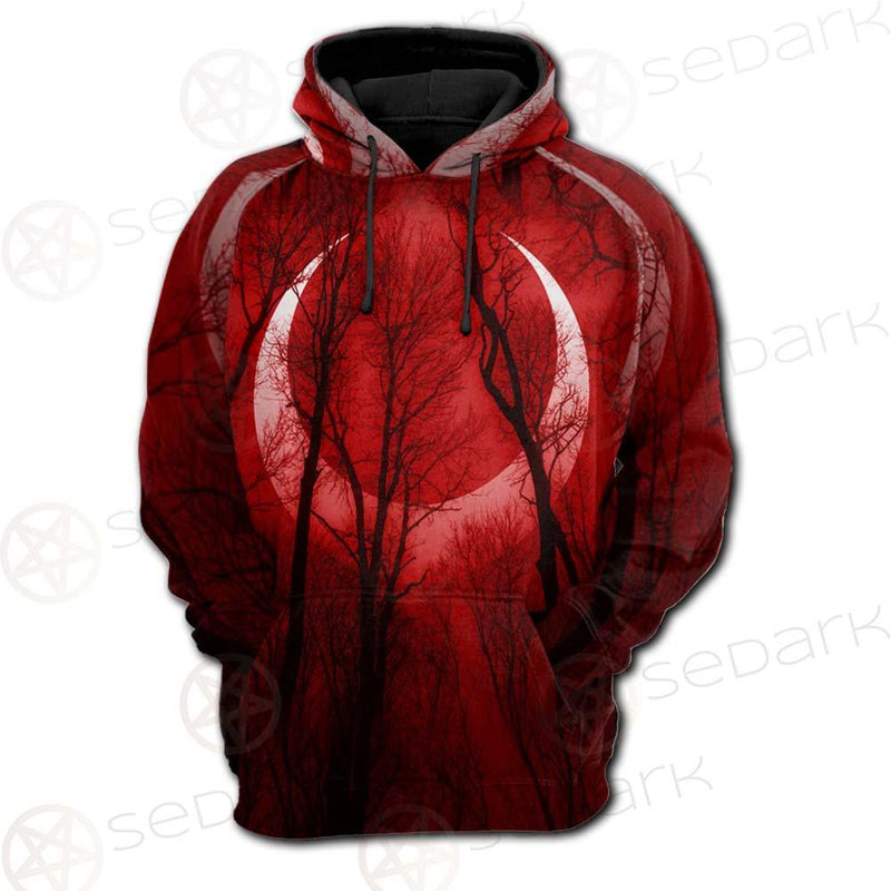 Dark Scary Forest SDN-1010 Hoodie Raglan