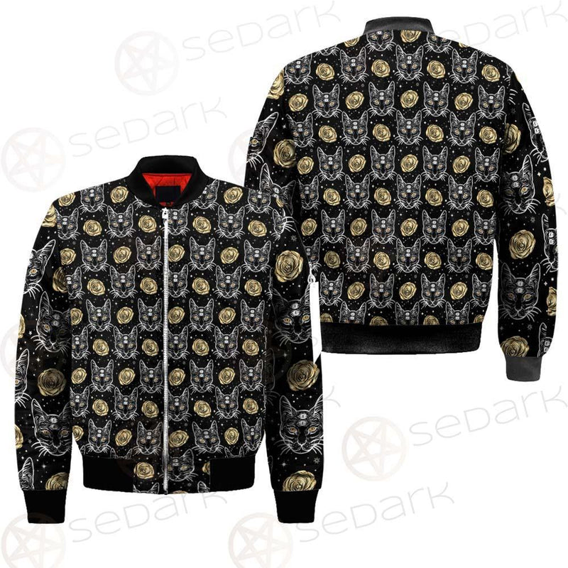 Four Eyed Cat Roses SDN-1011 Bomber Jacket