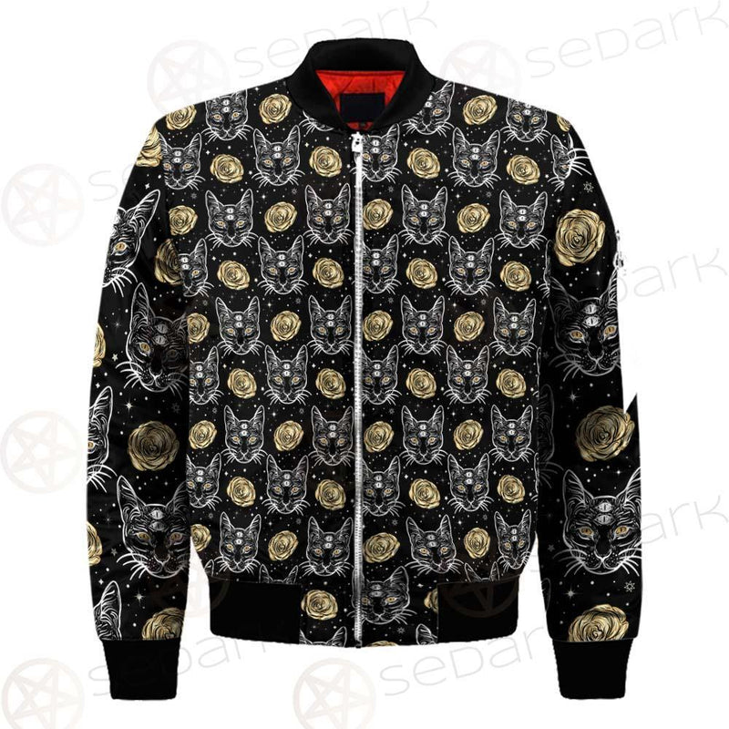Four Eyed Cat Roses SDN-1011 Bomber Jacket