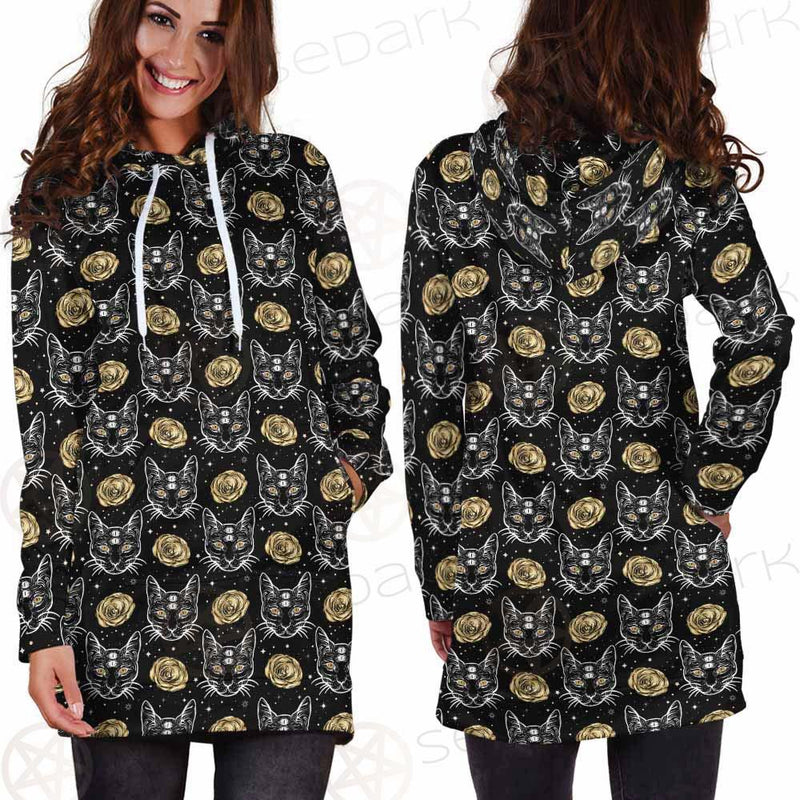 Four Eyed Cat Roses SDN-1011 Hoodie Dress