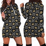 Four Eyed Cat Roses SDN-1011 Hoodie Dress