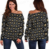 Four Eyed Cat Roses SDN-1011 Off Shoulder Sweaters
