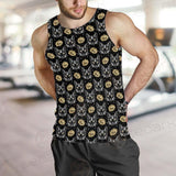 Four Eyed Cat Roses SDN-1011 Men Tank-tops