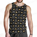 Four Eyed Cat Roses SDN-1011 Men Tank-tops