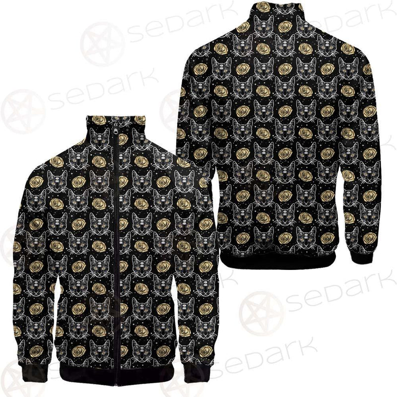 Four Eyed Cat Roses SDN-1011 Stand-up Collar Jacket