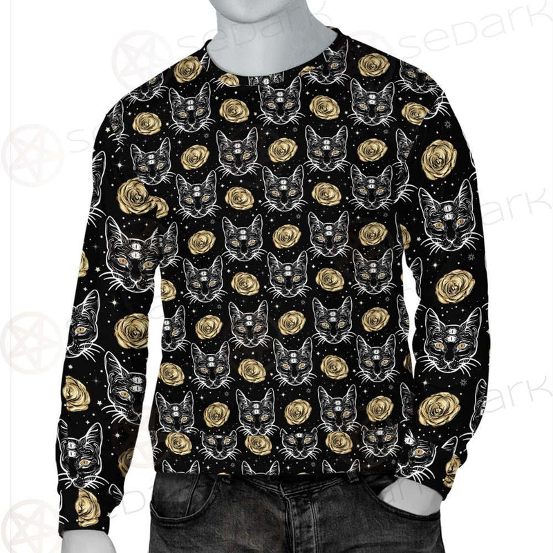 Four Eyed Cat Roses SDN-1011 Unisex Sweatshirt
